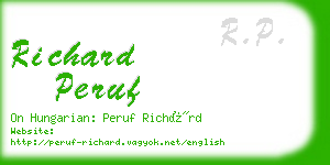 richard peruf business card